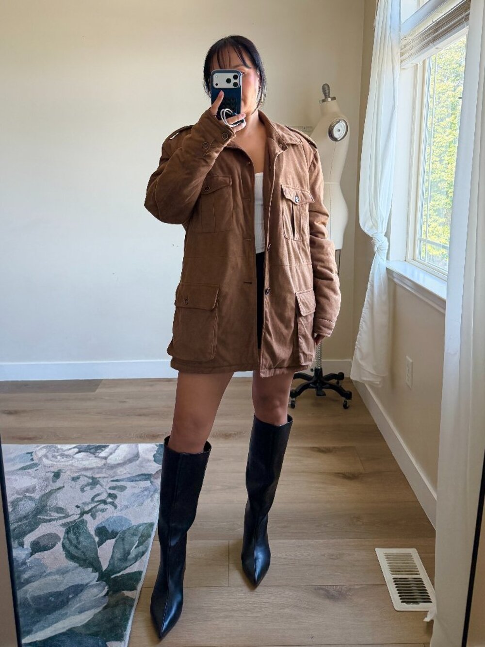 Robert Comstock Suede Jacket XXL | Safari Field Coat | Tan Brown | Vintage